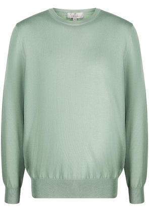 Canali fine-knit crew-neck sweatshirt - Green
