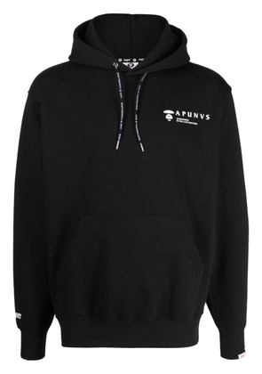 AAPE BY *A BATHING APE® logo-print jersey hoodie - Black