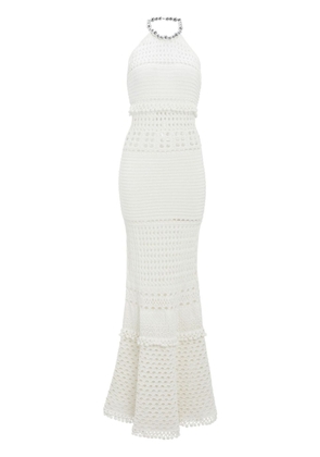 Retrofete Mesa crochet-knit halterneck dress - White