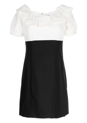 b+ab ruffled-collar A-line minidress - White