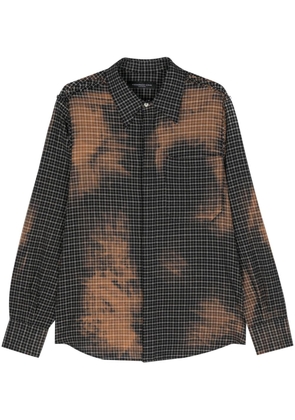 FEDERICO CINA bleached checked shirt - Black