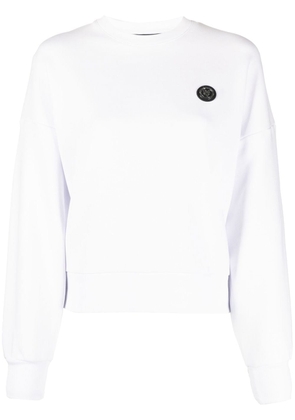 Plein Sport rear logo-print detail sweatshirt - White
