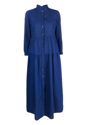 ASPESI tiered long-sleeve maxi dress - Blue