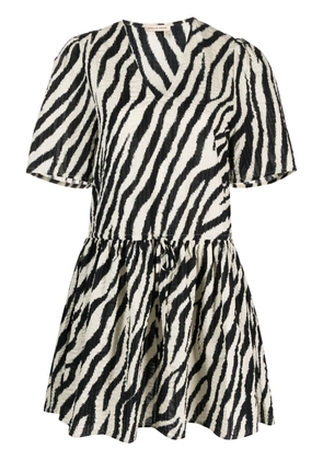 Stella Nova zebra-print mini dress - Neutrals