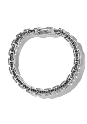 David Yurman sterling silver and diamond box chain bracelet