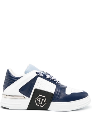 Philipp Plein logo-patch low-top sneakers - Blue