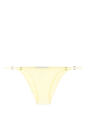 Stella McCartney logo-plaque cotton bikini bottoms - Yellow