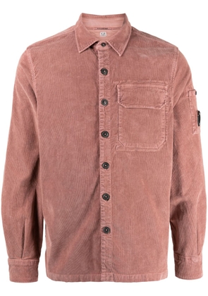 C.P. Company Compass-motif corduroy cotton shirt - Pink