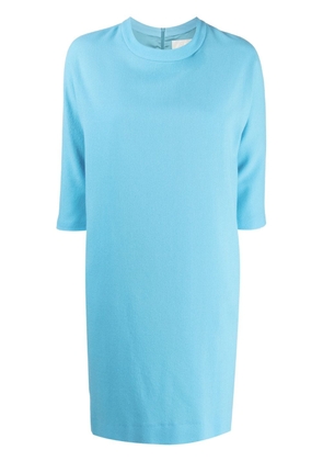 JANE Miami round-neck wool minidress - Blue