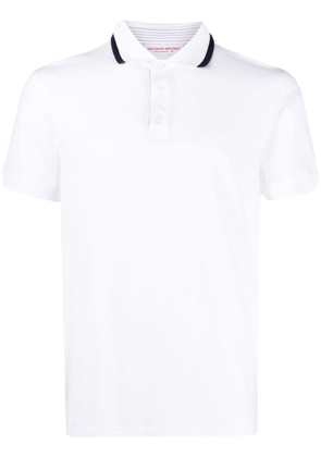 Orlebar Brown Dominic stripe-trim polo shirt - White
