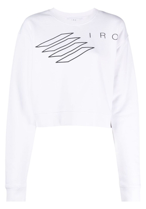 IRO Romel logo-print cropped sweatshirt - White