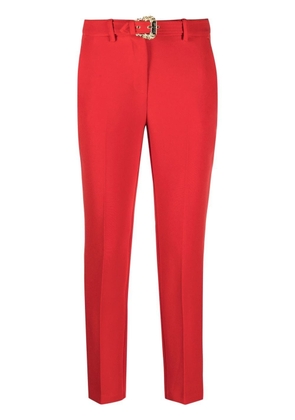 Versace Jeans Couture belted cropped trousers - Red