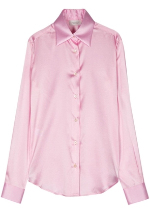Mazzarelli long-sleeve satin shirt - Pink