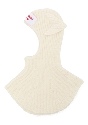Charles Jeffrey Loverboy Chunky Ears knit baclava - White