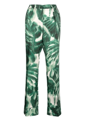 F.R.S For Restless Sleepers graphic-print silk trousers - Green