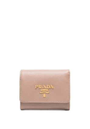 Prada logo-plaque detail wallet - Pink