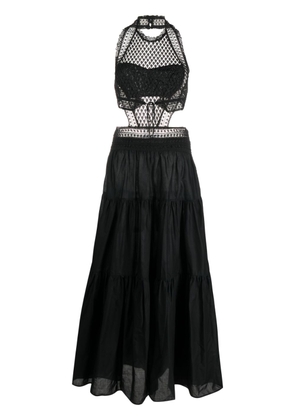 Ermanno Scervino panelled maxi dress - Black