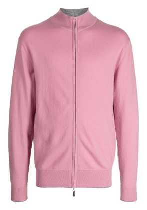 N.Peal The Knightsbridge zip-fastening cardigan - Pink