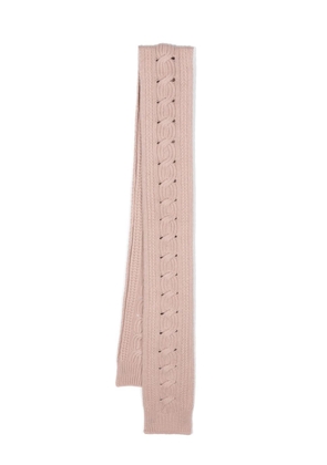 Lorena Antoniazzi cable-knit cashmere scarf - Pink