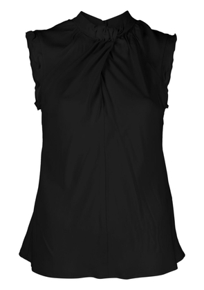 LIU JO twist detailing crepe-texture blouse - Black