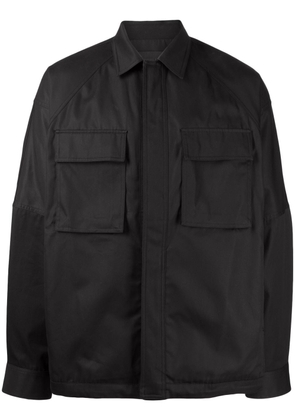 Juun.J classic-collar concealed-fastening shirt jacket - Black