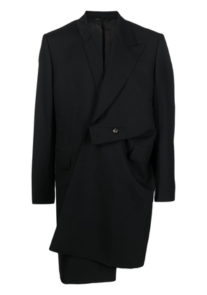 marina yee Luke asymmetric coat - Black