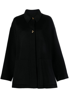 AERON wool-blend cape coat - Black