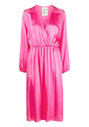 Semicouture plunging V-neck midi-dress - Pink
