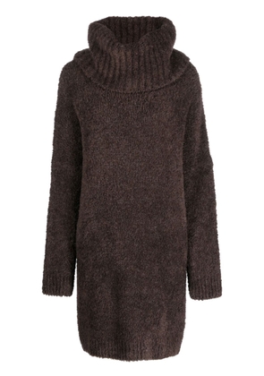 Dolce & Gabbana roll-neck knitted dress - Brown