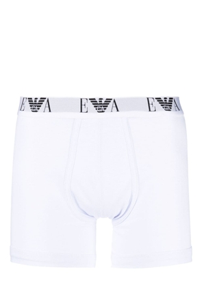 Emporio Armani logo-waist cotton boxer briefs - White