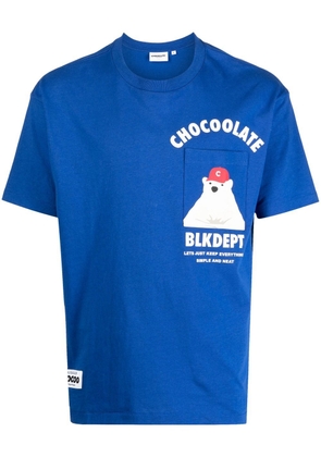 CHOCOOLATE graphic-print T-shirt - Blue
