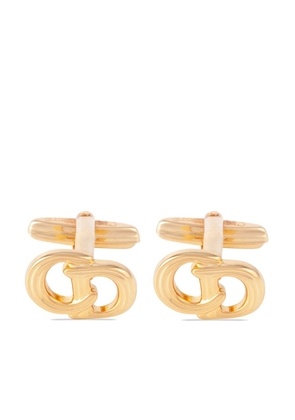 Christian Dior Pre-Owned 1980s pre-owned logo cufflinks - Gold