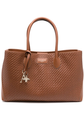 Aspinal Of London London weave leather tote bag - Brown