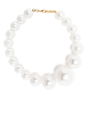 Rowen Rose faux pearl necklace - White