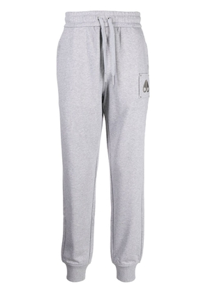 Moose Knuckles logo-plaque drawstring trousers - Grey