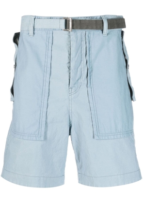 sacai straight-leg cargo shorts - Blue