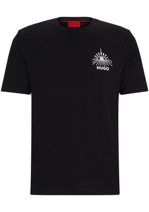 HUGO graphic-print cotton T-shirt - Black
