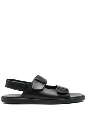 Doucal's open-toe leather sandals - Black