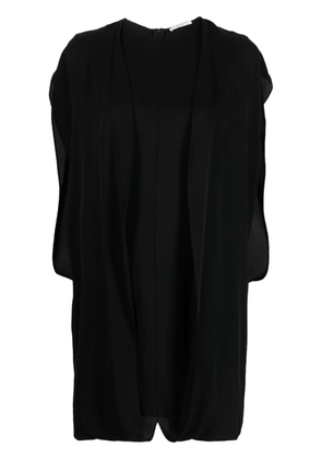 The Row draped silk mini dress - Black