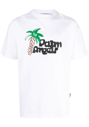Palm Angels Sketchy-print cotton T-shirt - White