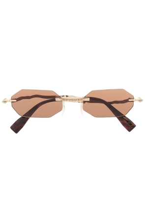 Kuboraum geometric-frame tinted-lenses sunglasses - Gold