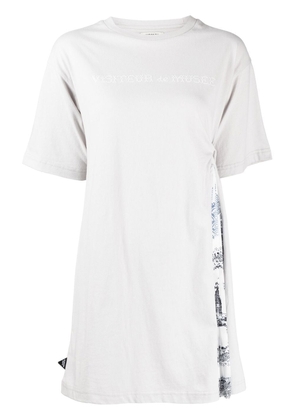 Musium Div. logo-print T-shirt dress - Grey