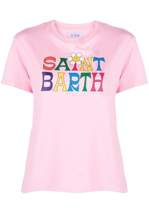 MC2 Saint Barth Emilie embroidered cotton T-shirt - Pink