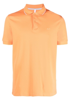 Sun 68 embroidered-detail polo shirt - Orange