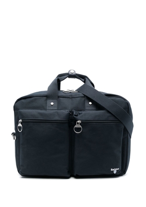 Barbour multi-zip pocket laptop bag - Blue