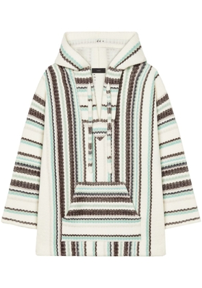 Alanui Ushuaia Stories knitted hoodie - White