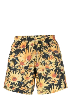 Jil Sander sunflower-print swim shorts - Yellow