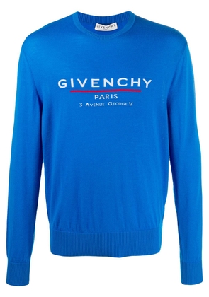 Givenchy logo-intarsia jumper - Blue