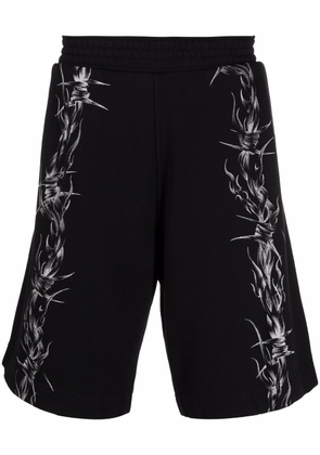 Givenchy barbed wire-print shorts - Black