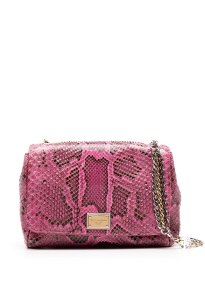 Dolce & Gabbana snakeskin-effect leather shoulder bag - Pink